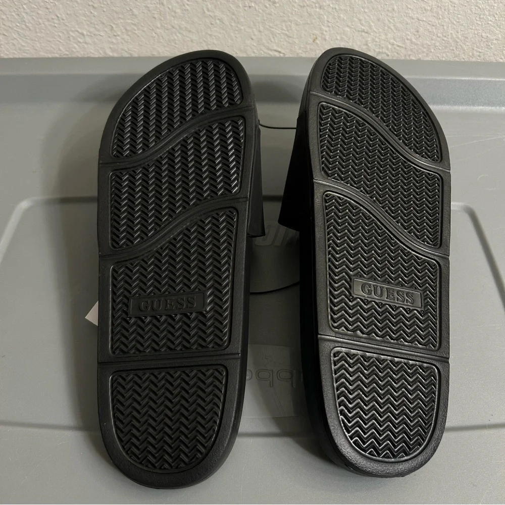 Guess Black Slide Sandals